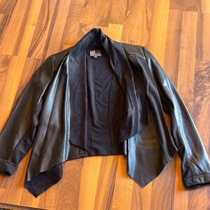 Kut from the Kloth Women's Black Faux Leather Jacket